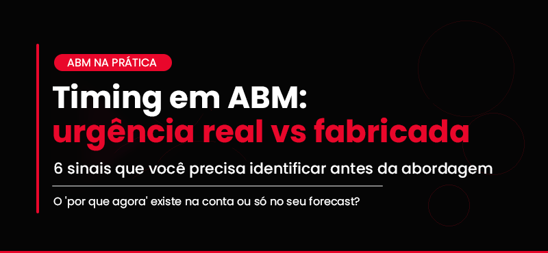timing em ABM — 6 sinais de urgência real vs fabricada em contas B2B